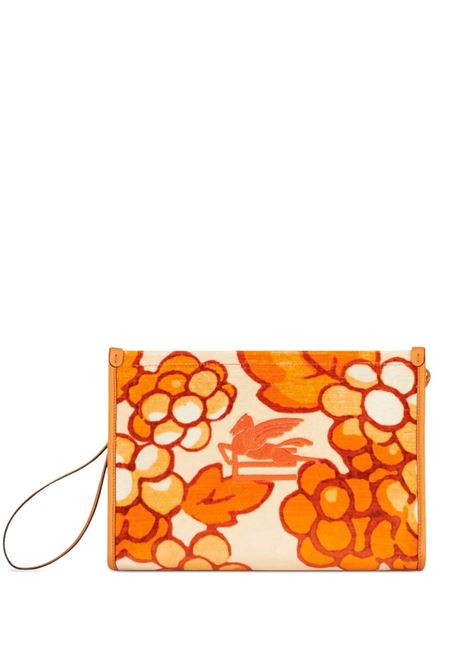 Large Pouch With Orange Berries Pattern ETRO | 1H783-7118750