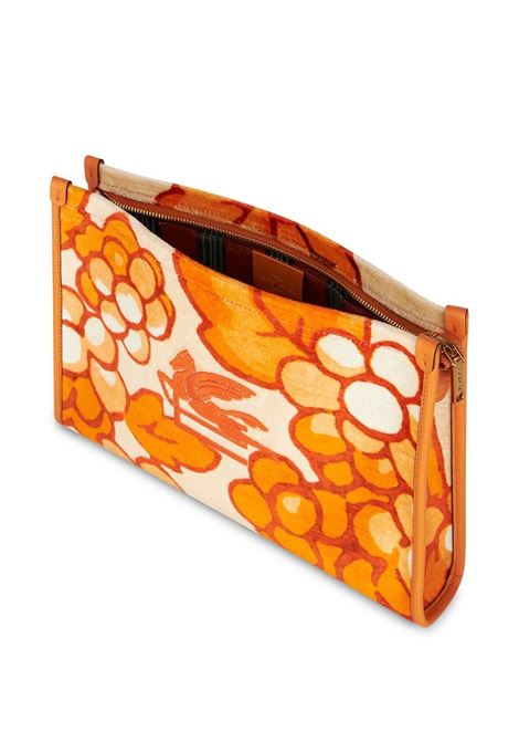 Large Pouch With Orange Berries Pattern ETRO | 1H783-7118750