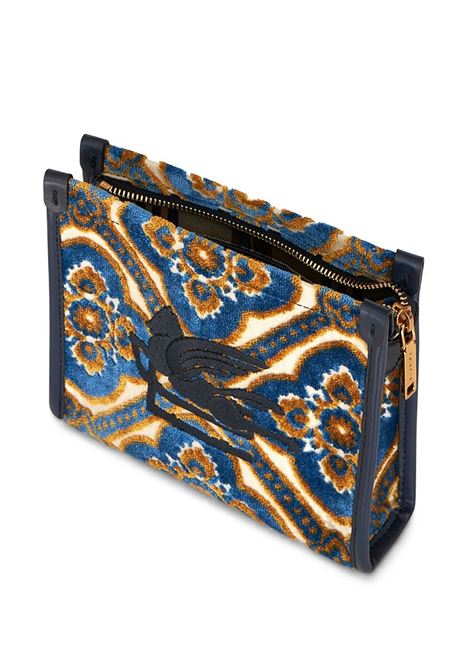 Jacquard Small Pouch In Navy Blue ETRO | 1H871-7108200