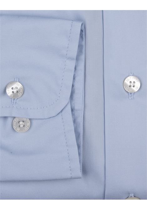 Camicia Azzurra Con Logo Ricamato e Sottocollo Con Stampa ETRO | 1K526-8782250