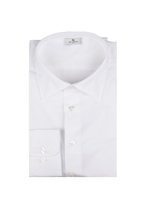 White Shirt With Embroidered Logo and Printed Undercollar ETRO | 1K526-8782990