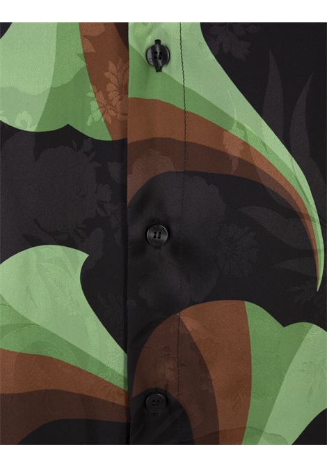 Black Silk Bowling Shirt With Floral Print ETRO | 1K93B-35301