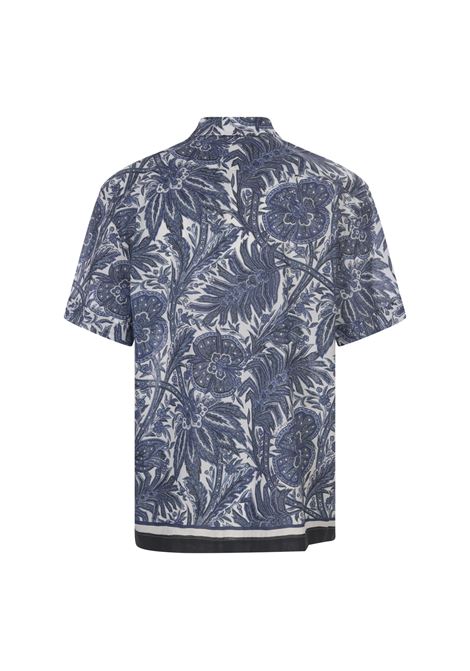 Blue Printed Short-Sleeved Shirt ETRO | 1K93M-5782200