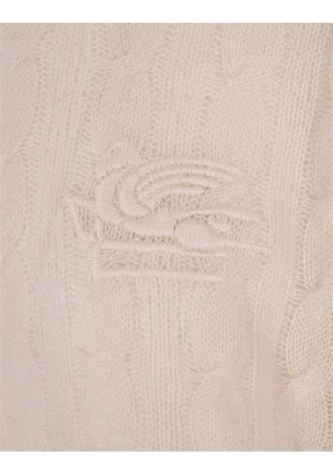 White Braided Cashmere Sweater ETRO | 1N965-9606991