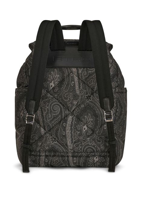 Black Backpack With Paisley Motifs ETRO | 1P046-850011