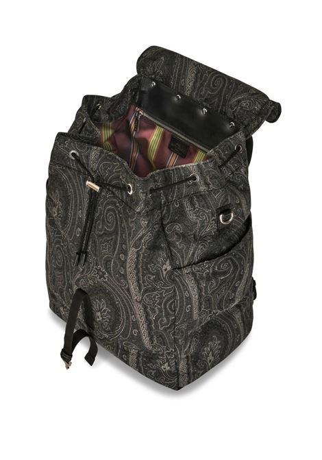 Black Backpack With Paisley Motifs ETRO | 1P046-850011