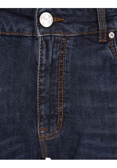 Navy Blue Jeans With Pegasus Embroidery At Back ETRO | 1W508-9646200