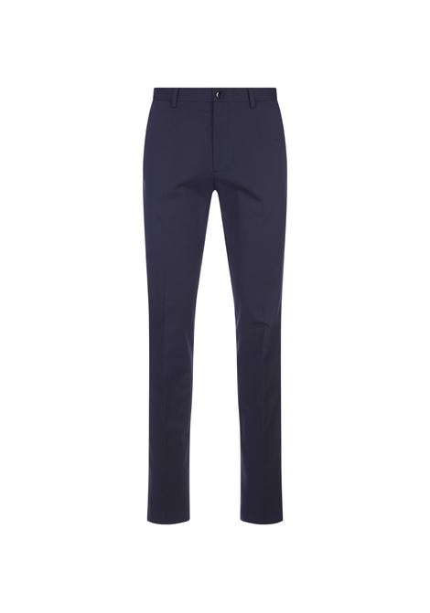 Classic Trousers In Navy Blue Stretch Cotton ETRO | 1W715-0028200