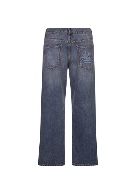 Jeans In Denim Di Cotone Vintage Con Logo ETRO | 1W806-9648250