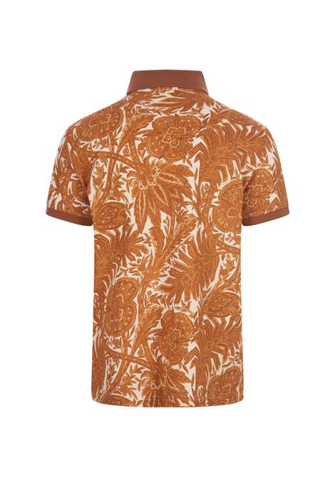 Printed Orange Cotton Polo Shirt ETRO | 1Y800-9698751