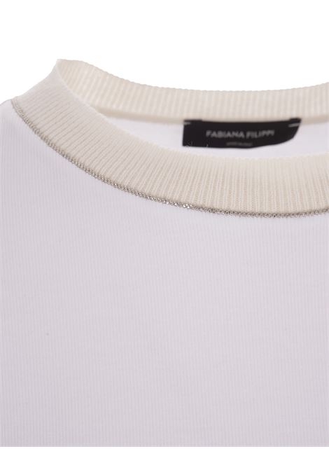 White Jersey T-Shirt FABIANA FILIPPI | JEDP02F1230000X65121P