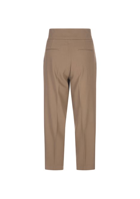 Camel Twill Pleated Trousers FABIANA FILIPPI | PAD213F2580000D5611248