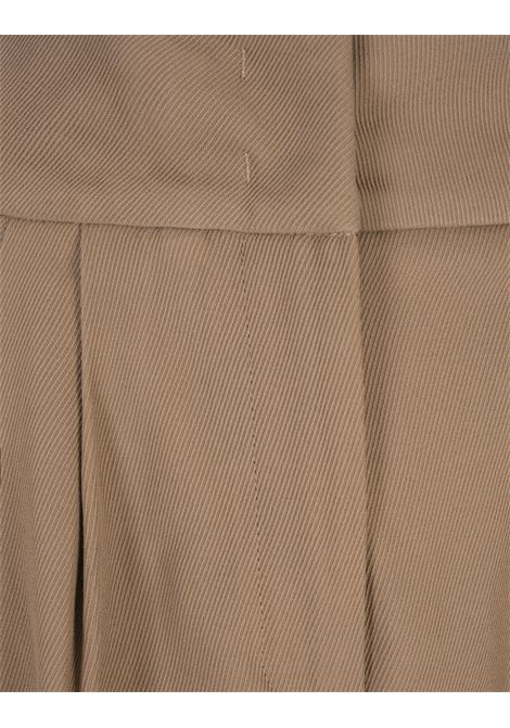 Pantalone Plissé In Twill Cammello FABIANA FILIPPI | PAD213F2580000D5611248