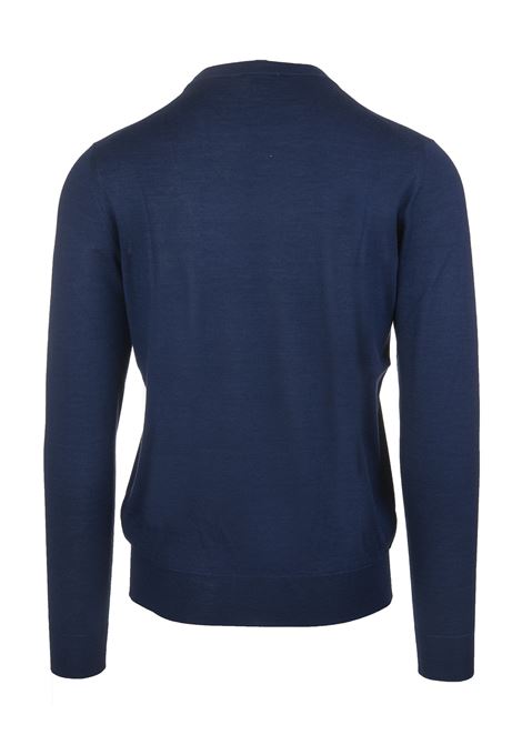 Blue Round Neck Pullover In Cashmere and Silk FEDELI | UI07119-CC19