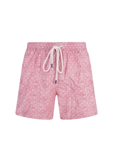Pink Swim Shorts With Floral Pattern FEDELI | 00318-C088538