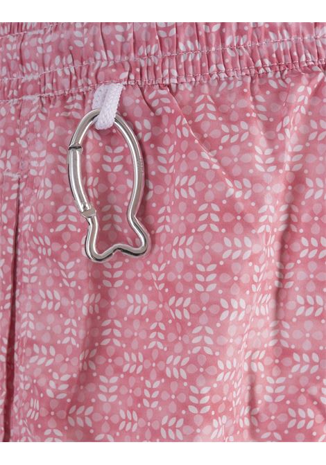 Pink Swim Shorts With Floral Pattern FEDELI | 00318-C088538