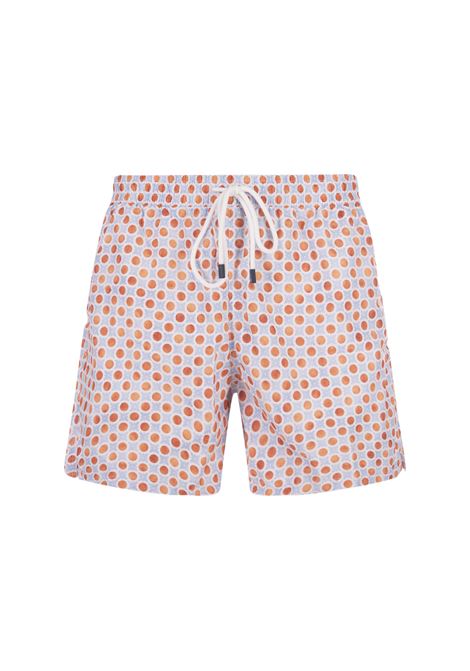 Swim Shorts With Two-Tone Flower and Polka Dot Pattern FEDELI | 00318-C088598