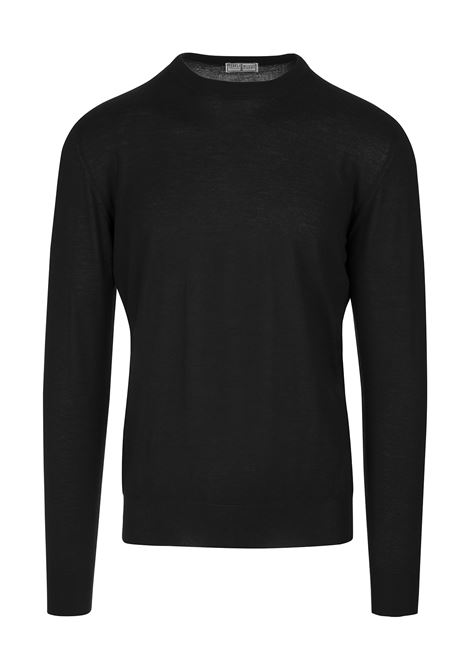 Man Crew Neck Pullover In Black Cashmere FEDELI | UI05709-CC6