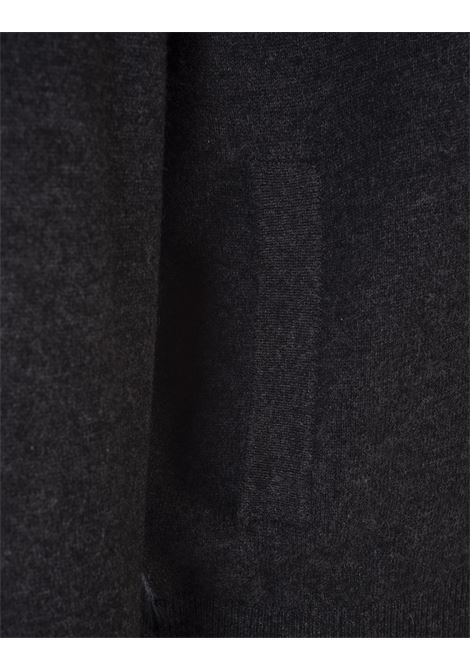 Dark Grey Cashmere Cardigan With Zip And Hood FEDELI | UI06192CE-CC0006