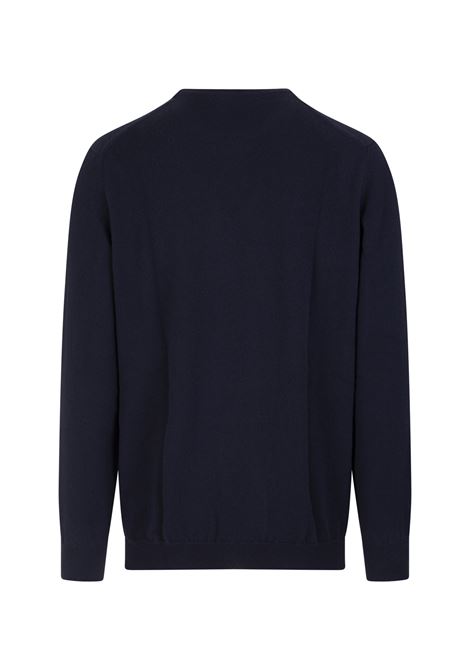 Dark Blue Cashmere Round-Neck Pullover FEDELI | UI07001-CCBLUE SCURO