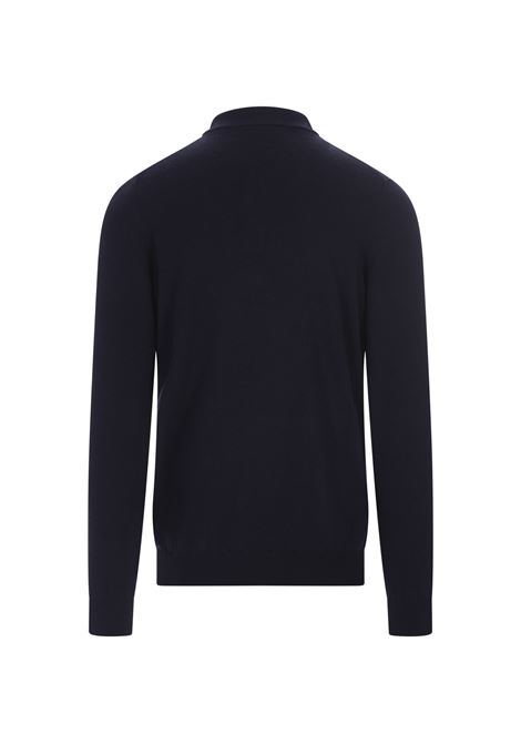 Dark Blue Cashmere Polo-Style Pullover FEDELI | UI07010-CCBLUE SCURO