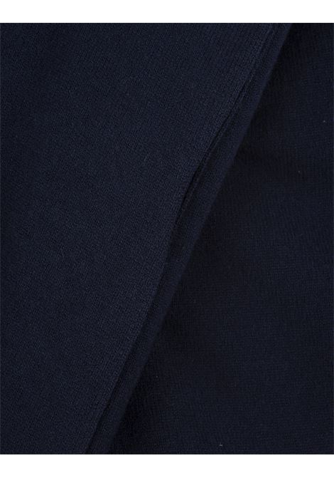 Night Blue Ribbed Cashmere Scarf FEDELI | 074019