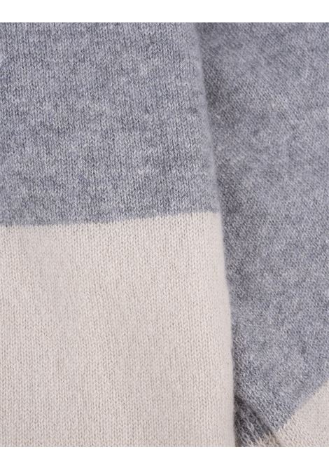White and Grey Cashmere Scarf FEDELI | 075030002