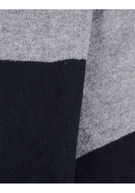 Blue and Grey Cashmere Scarf FEDELI | UI07503-CC0014