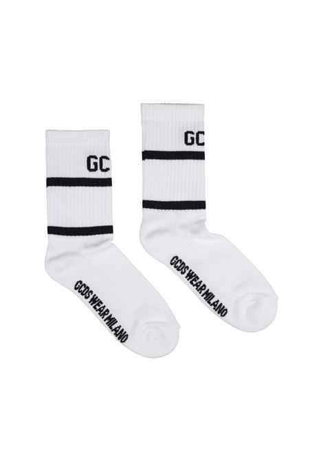 White Socks with Logo and Stripes GCDS | CC94M01010001