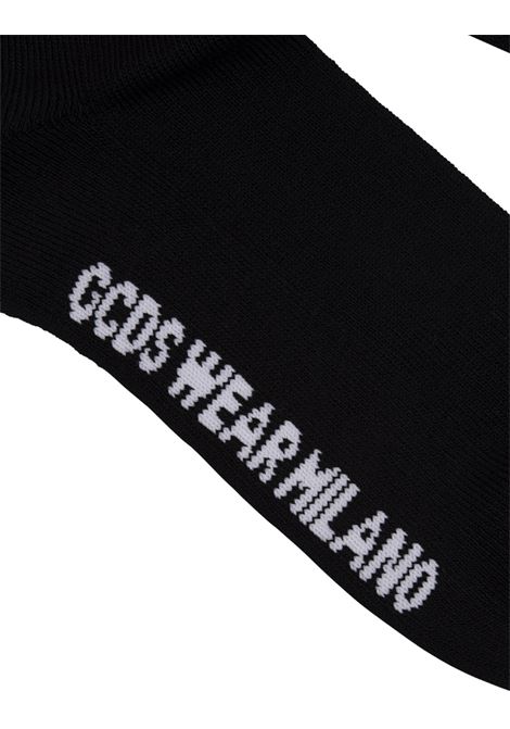 Black Socks with Logo and Stripes GCDS | CC94M01010002