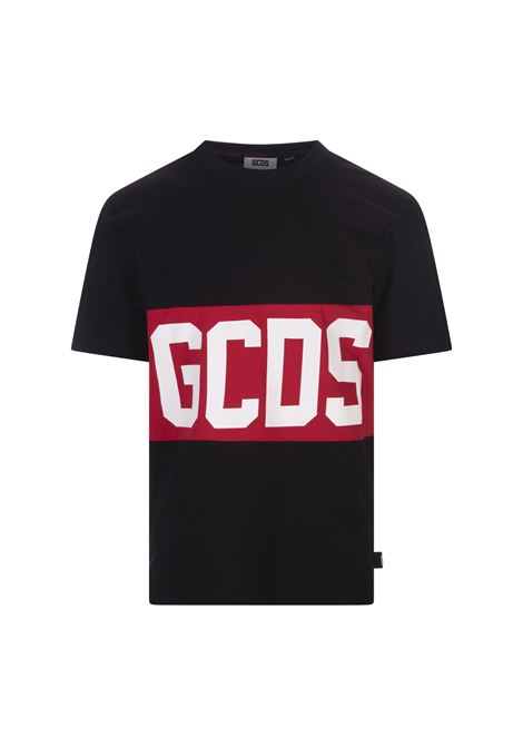 Black T-Shirt with GCDS Logo Band GCDS | CC94M13014602