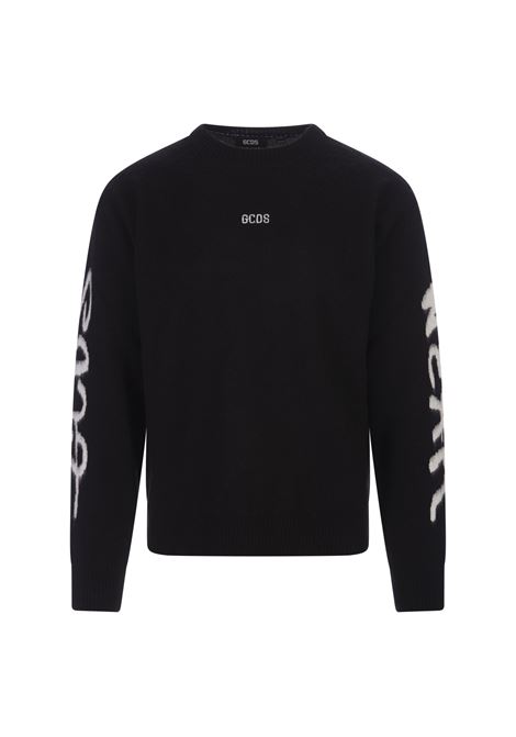 Black Pullover With Logo and GCDS Wear Motif GCDS | FW23M38030902