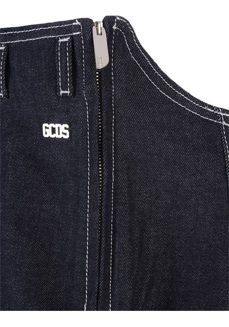 Jeans a Vita Alta Blu Con Scollatura Dietro GCDS | FW23W35021808