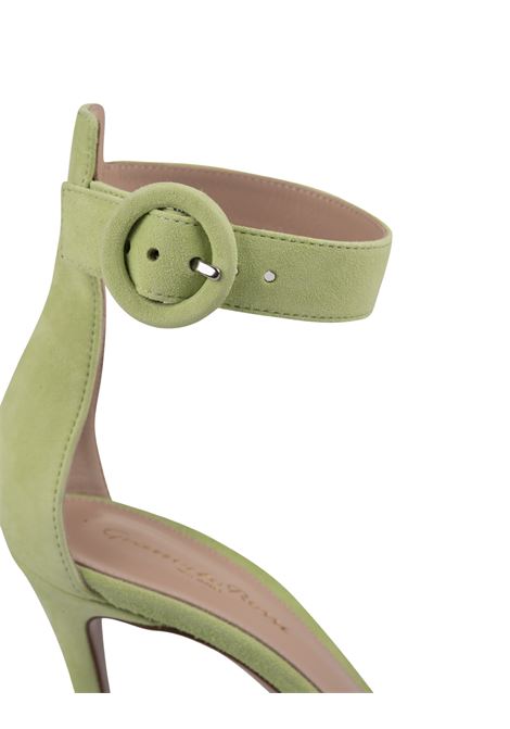 Portofino 105 Sandal in Light Green Suede GIANVITO ROSSI | G61096.15RICCAMWASA