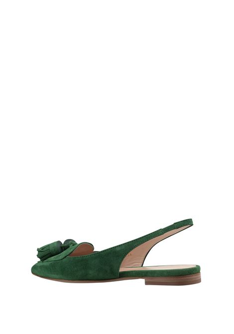 Low Slingbacks In Green Suede GIANVITO ROSSI | G95469.05CUOCAMLEAF