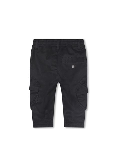 Black Cargo Pants With Logo GIVENCHY KIDS | H0417409B