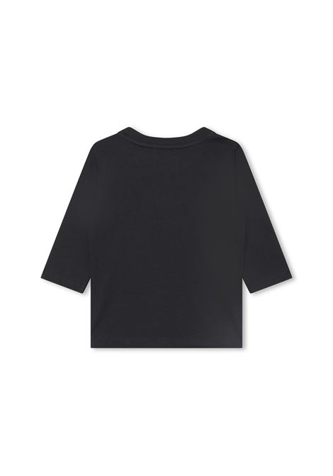 Black T-Shirt With Multicoloured Signature GIVENCHY KIDS | H0527009B