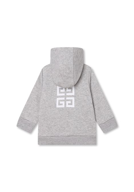 Grey GIVENCHY 4G Zipped Hoodie GIVENCHY KIDS | H05279A01
