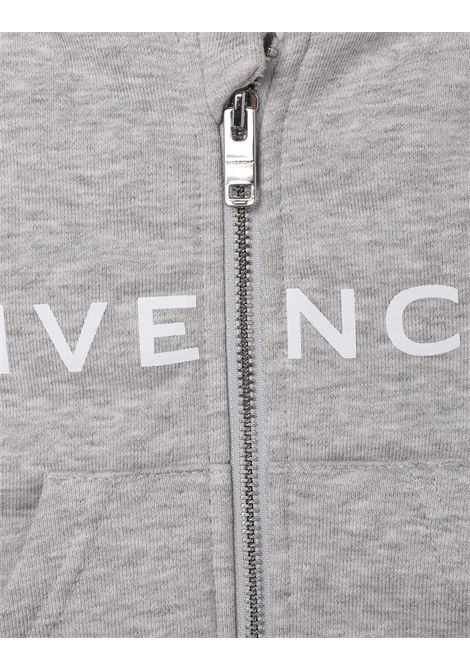 Grey GIVENCHY 4G Zipped Hoodie GIVENCHY KIDS | H05279A01