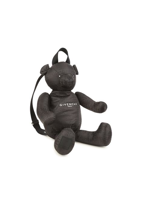 Teddy Backpack In Black Monogram Nylon GIVENCHY KIDS | H1007309B