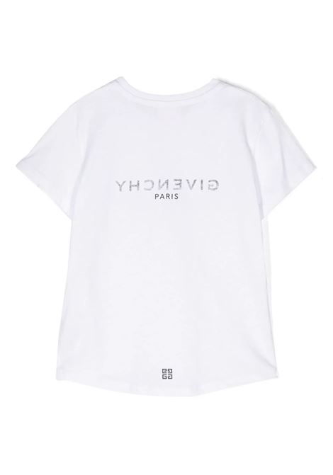 T-Shirt Bianca Con Logo Fronte e Retro GIVENCHY KIDS | H1532910P