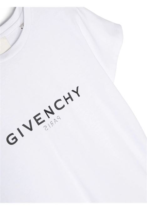 T-Shirt Bianca Con Logo Fronte e Retro GIVENCHY KIDS | H1532910P