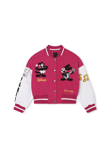 Bomber Fucsia Con Patches Oswald x Disney GIVENCHY KIDS | H15354S11