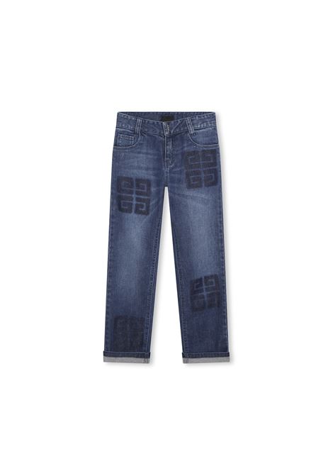 Blue 4G Slim Fit Jeans GIVENCHY KIDS | H24239Z02