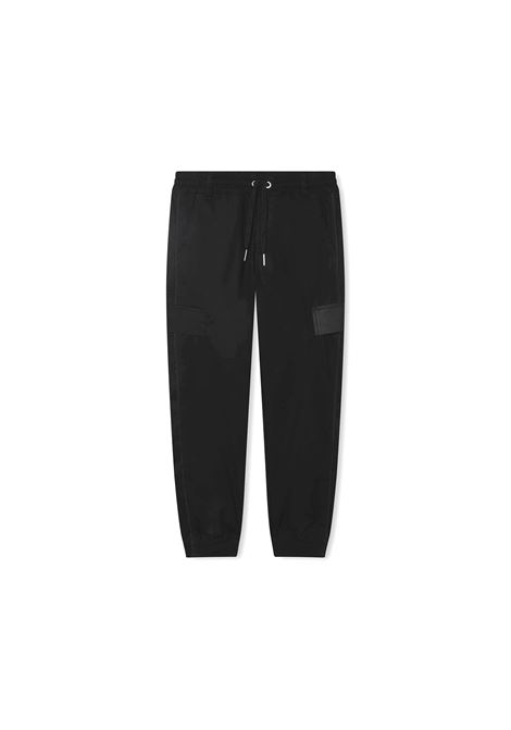 Black Cargo Trousers with Logo and 4G Motif GIVENCHY KIDS | H2424209B