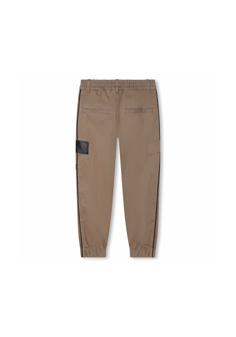 Beige Cargo Trousers with Logo and 4G Motif GIVENCHY KIDS | H24242260