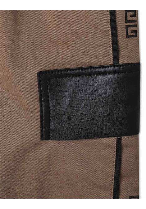 Pantaloni Cargo Beige Con Logo e Motivo 4G GIVENCHY KIDS | H24242260