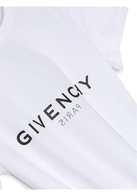 T-Shirt Bianca Con Logo Fronte e Retro GIVENCHY KIDS | H2544610P