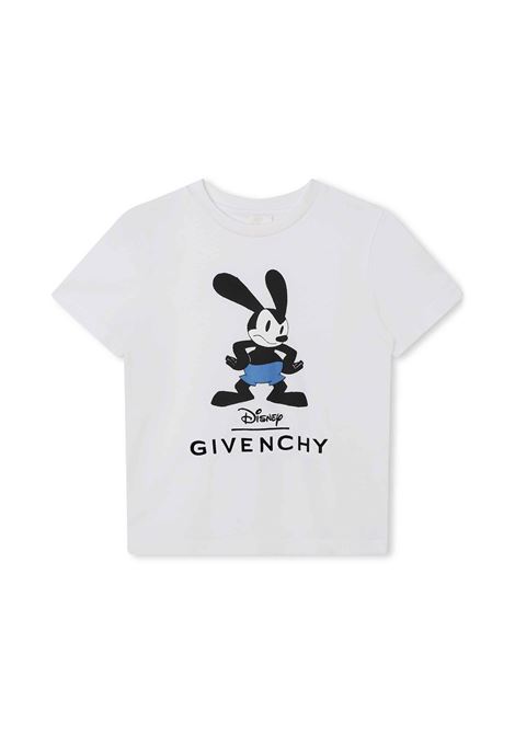 White T-Shirt With Oswald x Disney Print GIVENCHY KIDS | H2545110P