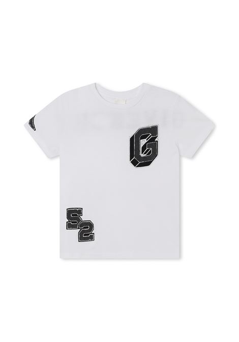White T-Shirt With Logo and Patches GIVENCHY KIDS | H2545610P